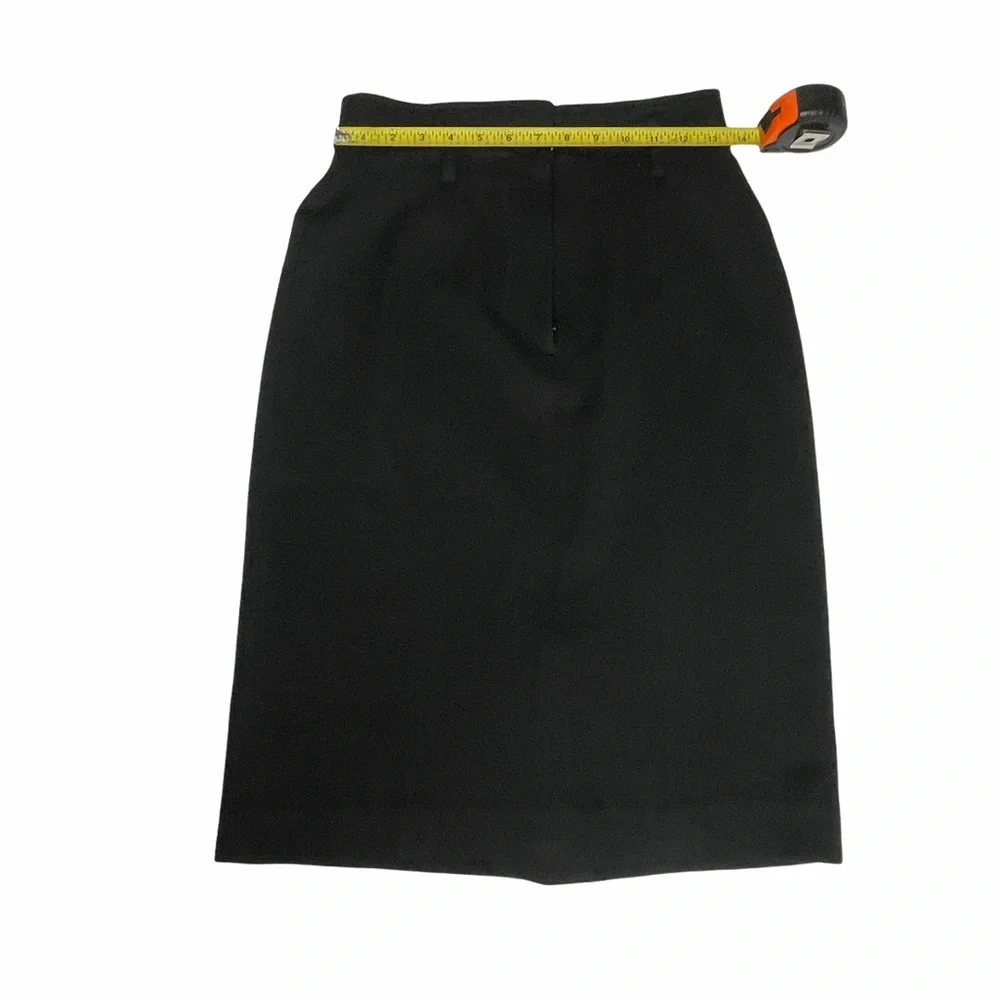 Vintage Christian Dior Charcoal Gray Pencil Skirt - Picture 7 of 15